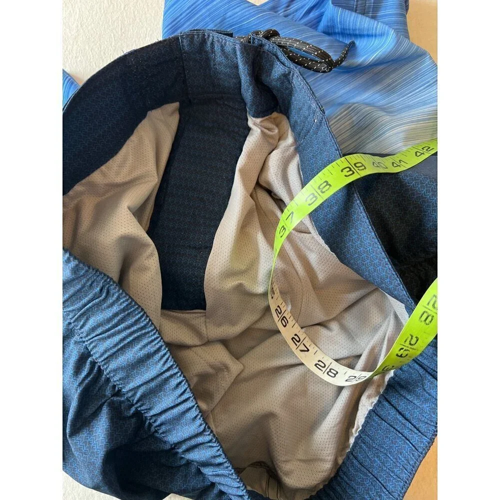 NWT Free Country Mens Size M Blue Swim Shorts Trunks Engineered Color Blocked‎